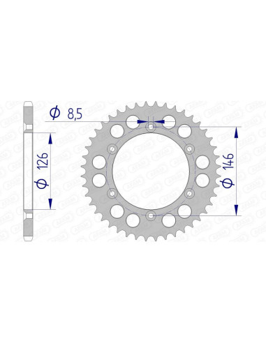 Couronne AFAM aluminium 15203 - 520