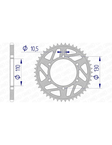 Couronne AFAM aluminium 13814 - 520