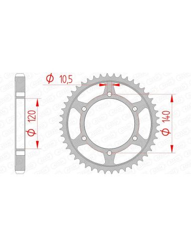 Couronne AFAM acier standard 16603 - 530