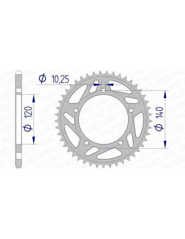 AFAM Aluminium Rear Sprocket 15605 - 520