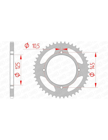 Couronne AFAM acier standard 12505 - 520