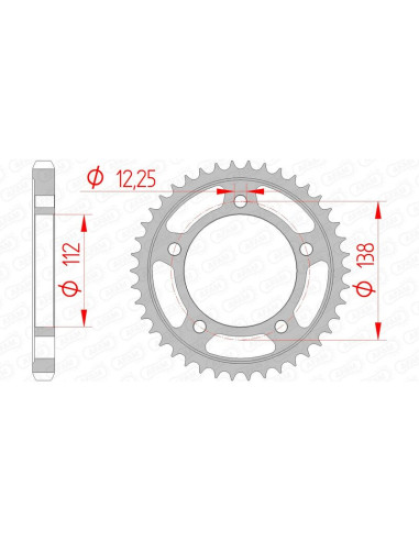 AFAM Steel Standard Rear Sprocket 10508 - 530