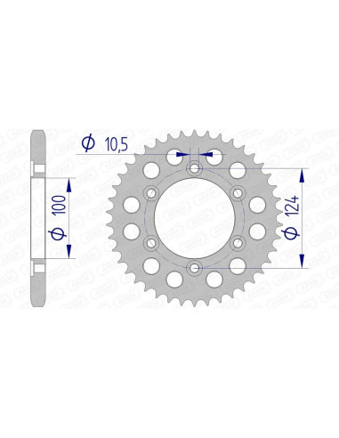 Couronne AFAM aluminium 51609 - 525