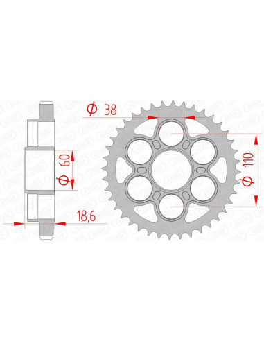 Couronne AFAM acier standard 50900 - 530