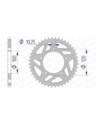 Couronne AFAM aluminium 36801 - 520