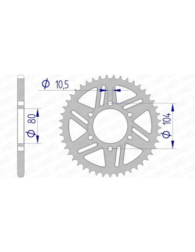 AFAM Aluminium Rear Sprocket 17606520