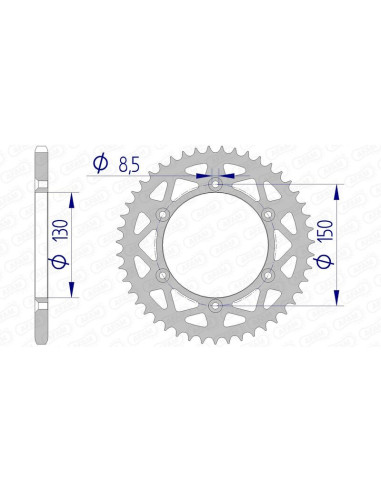 Couronne AFAM aluminium 13323 - 520