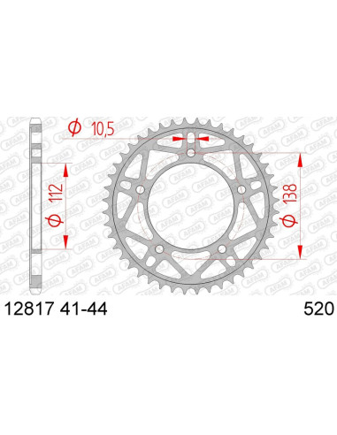 Couronne AFAM acier standard 12817 - 520