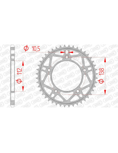 AFAM Steel Standard Rear Sprocket 12817 - 520