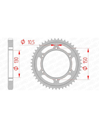 Couronne AFAM acier standard 12801 - 530