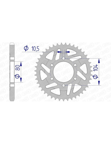 AFAM Aluminium Rear Sprocket 17610525