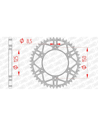 AFAM Steel Self-Cleaning Rear Sprocket 71304 - 520