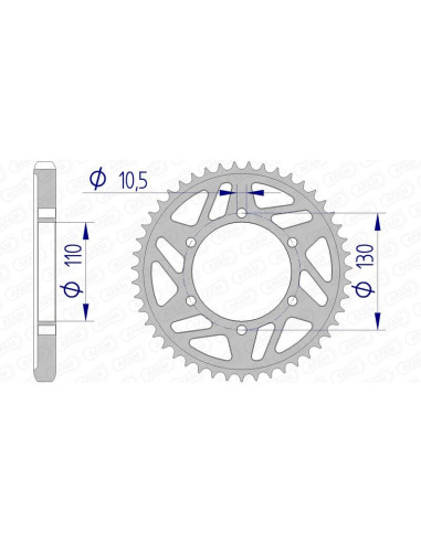 Couronne AFAM aluminium 13813 - 530