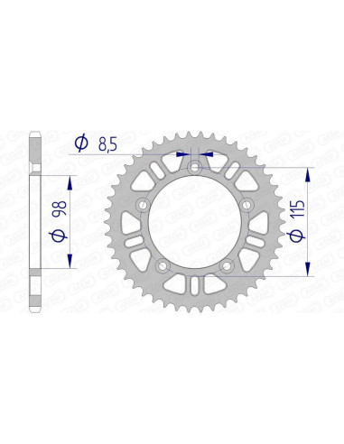 Couronne AFAM aluminium 72101 - 420