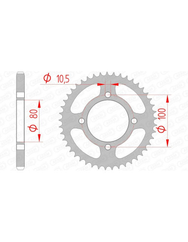 Couronne AFAM acier standard 14213 - 428