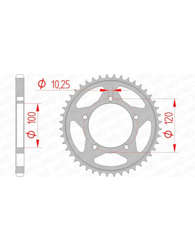 Couronne AFAM acier standard 35802 - 525