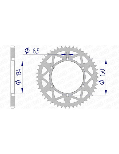 AFAM Aluminium Rear Sprocket 17206520