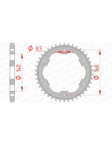 AFAM Steel Standard Rear Sprocket 92634 - 525