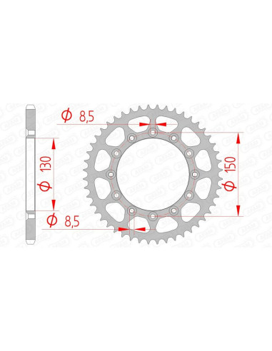 AFAM Steel Standard Rear Sprocket 12323 - 520