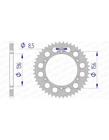 AFAM Aluminium Rear Sprocket 15206 - 520