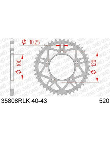 Couronne AFAM acier Ultra-Light 35808 - 520