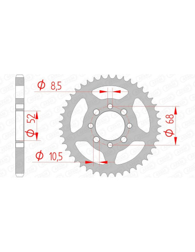 AFAM Steel Standard Rear Sprocket 14101 - 428