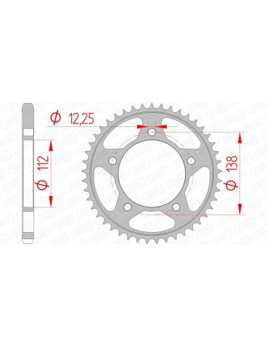 Couronne AFAM acier standard 10613 - 525