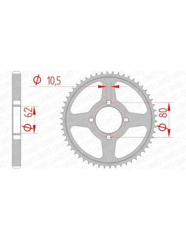 AFAM Steel Standard Rear Sprocket 12224 - 428