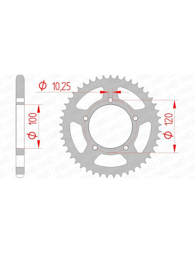 AFAM Steel Standard Rear Sprocket 35800 - 525