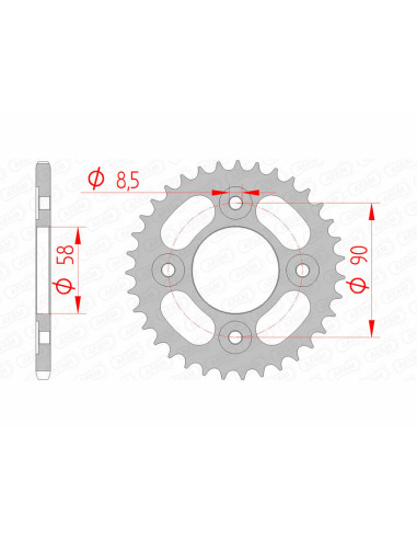 Couronne AFAM acier standard 10117 - 420