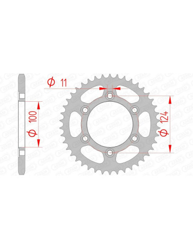 Couronne AFAM acier standard 50602 - 520