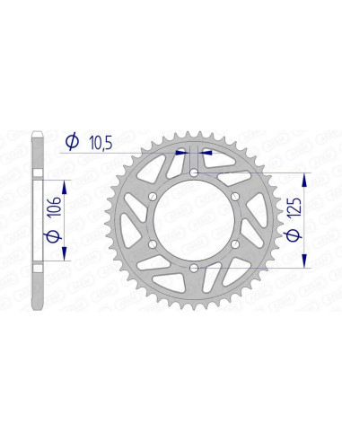 AFAM Aluminium Rear Sprocket 87606 - 520