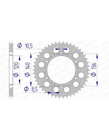 Couronne AFAM aluminium 17404520