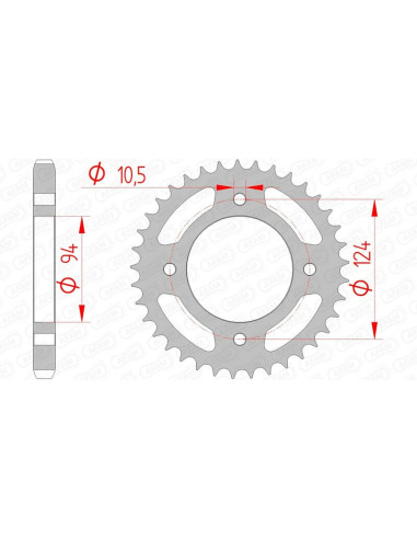 Couronne AFAM acier standard 10505 - 530