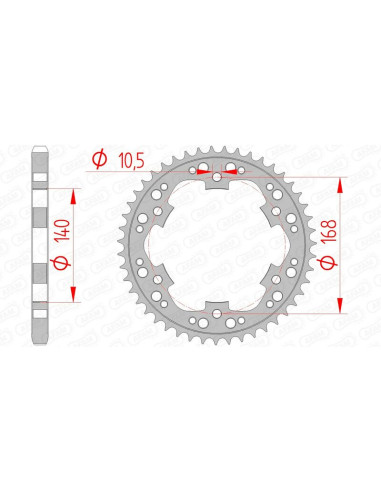 AFAM Steel Standard Rear Sprocket 92635 - 525