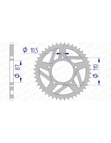 Couronne AFAM aluminium 15405 - 520