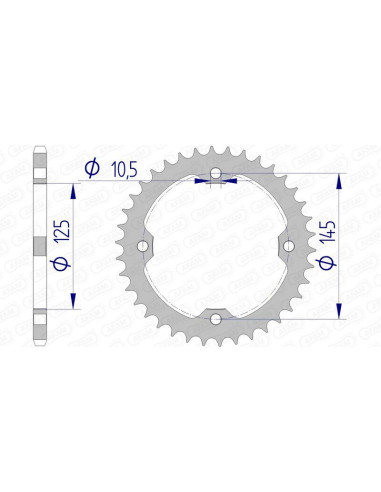 Couronne AFAM aluminium 13407 - 520