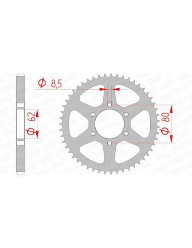 Couronne AFAM acier standard 12208 - 428