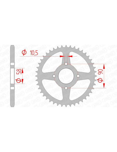 Couronne AFAM acier standard 10221 - 520