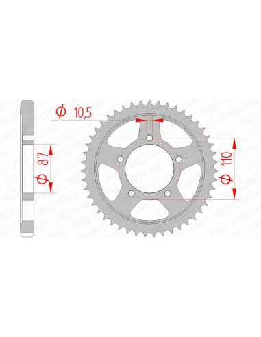 AFAM Steel Standard Rear Sprocket 14601 - 530