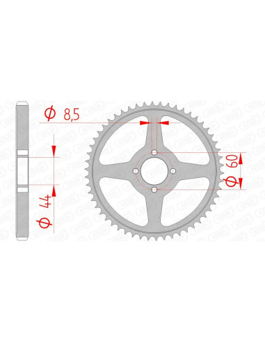 Couronne AFAM acier standard 12222 - 428