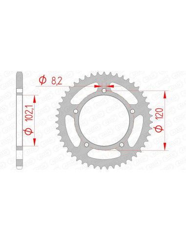 AFAM Steel Standard Rear Sprocket 35104 - 420