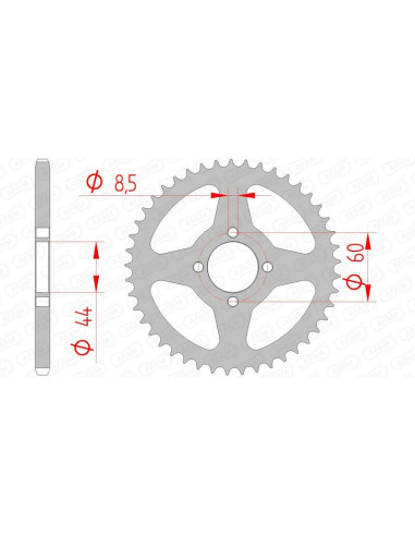 Couronne AFAM acier standard 12100 - 420