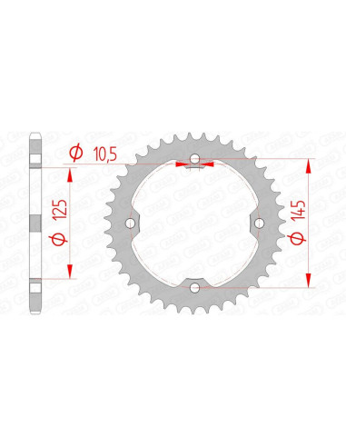 Couronne AFAM acier standard 12407 - 520