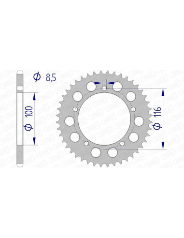 Couronne AFAM aluminium 17100420