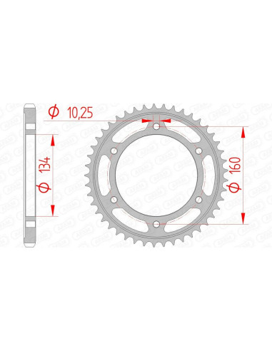 Couronne AFAM acier standard 10617 - 525