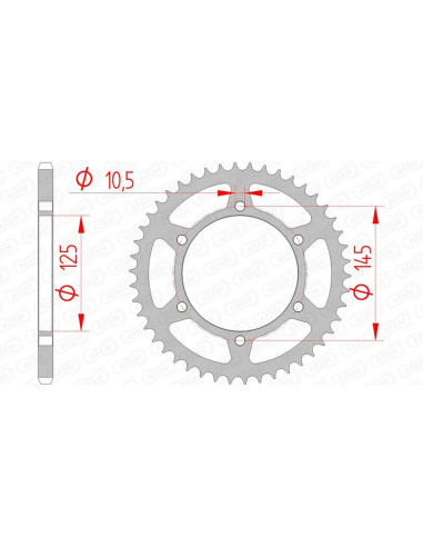 AFAM Steel Standard Rear Sprocket 12305 - 520