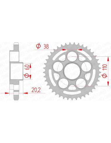 Couronne AFAM acier standard 50800 - 525