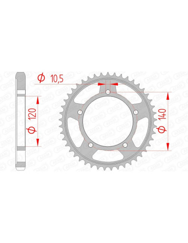 Couronne AFAM acier standard 86603 - 530