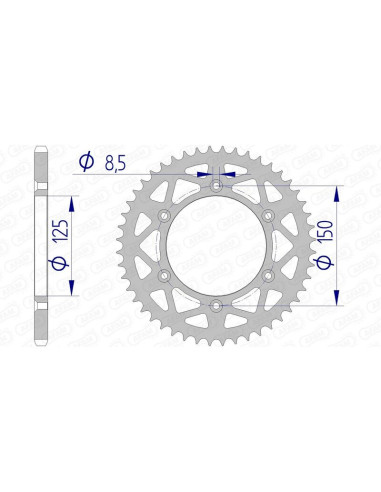 Couronne AFAM aluminium 72304 - 520